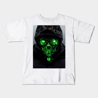 Hooded Green Mask 2 Kids T-Shirt